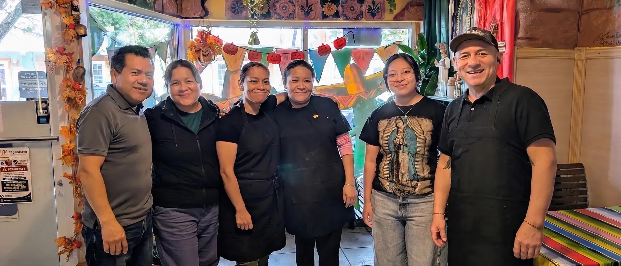 The Montes Cafe team in the dining room