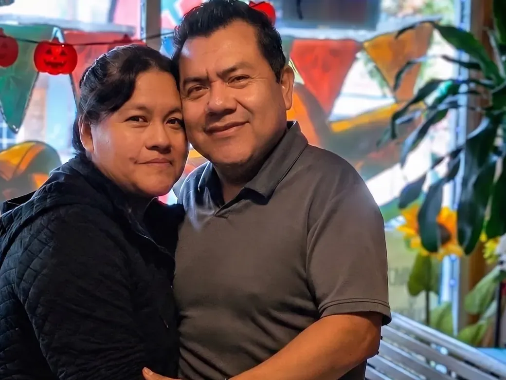 Celso and Blanca, who run Montes Cafe, at the restaurant