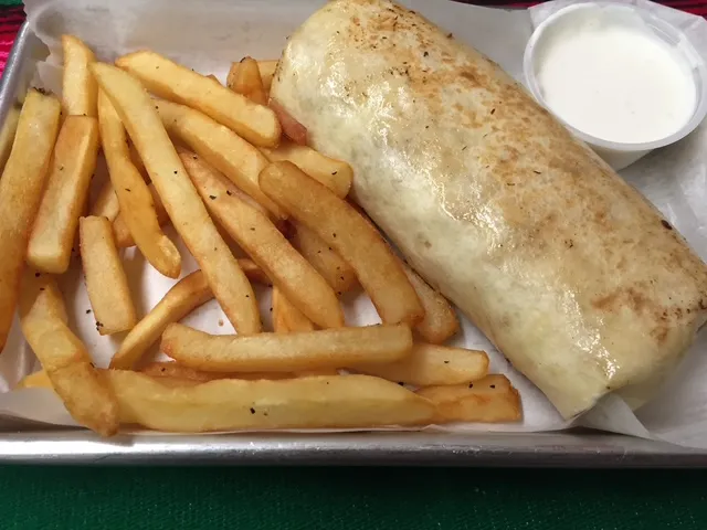 Kids mini burrito with fries
