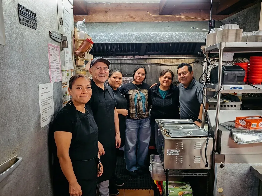 The Montes Cafe kitchen crew at work